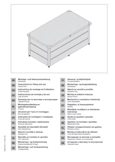 Kerti tároló telepítési útmutató