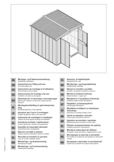 Eszközház nyeregtetős szerelési és használati útmutató